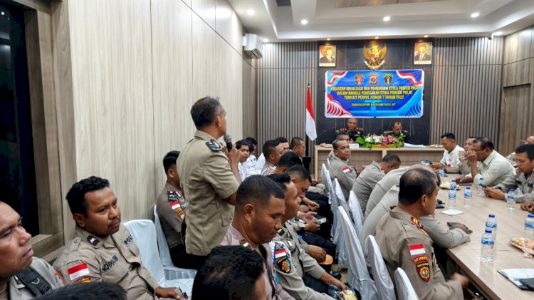 Perkuat Disiplin dan Integritas Personel, Subbidwabprof Bidpropam Polda NTT Gelar Sosialisasi Perpol No.7 Tahun 2022 di Polres Ende