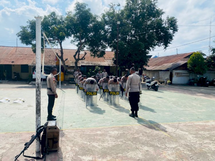 Asah Keterampilan dan Kesiapan Personel, Sat Samapta Polres Ende Polda NTT Gelar Latihan Dalmas
