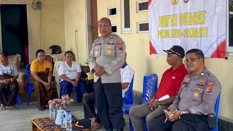 Jumat Curhat di Kelurahan Potulando, Langkah Nyata Polres Ende Dampingi Warga Bangkit Pasca Gempa Flores