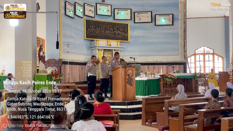 Polisi Hadir di Tengah Umat: Polres Ende Gelar Minggu Kasih di Paroki Mautapaga, Perkuat Sinergi dan Kamtibmas