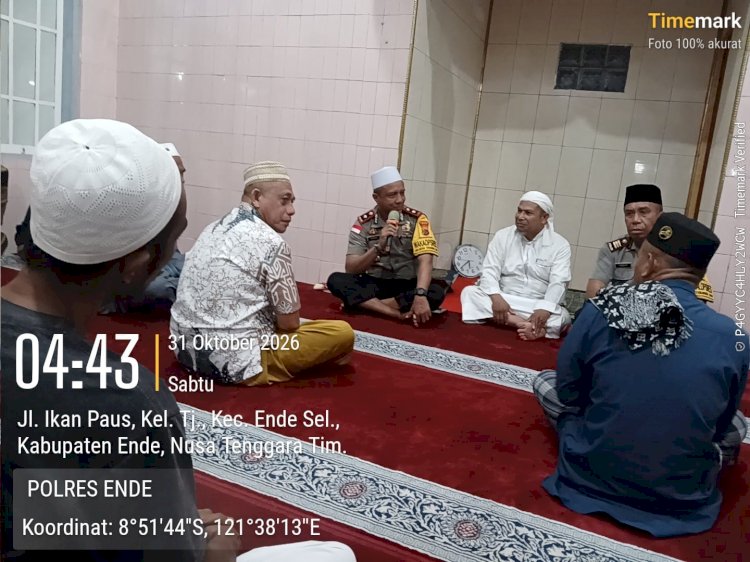 Pererat Silaturahmi Lewat Subuh Keliling, Polres Ende Dengarkan Aspirasi Warga Hingga Bhas Judi Online dan SIM