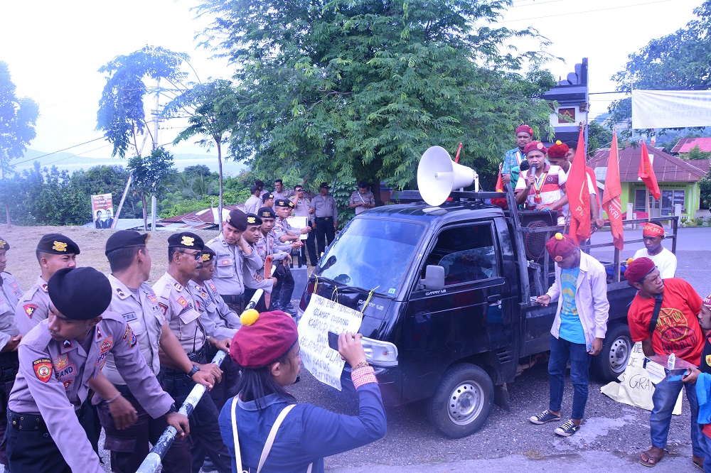 Polres Ende Kerahkan Anggota Untuk Mengamankan Aksi Damai PMKRI Cabang Ende