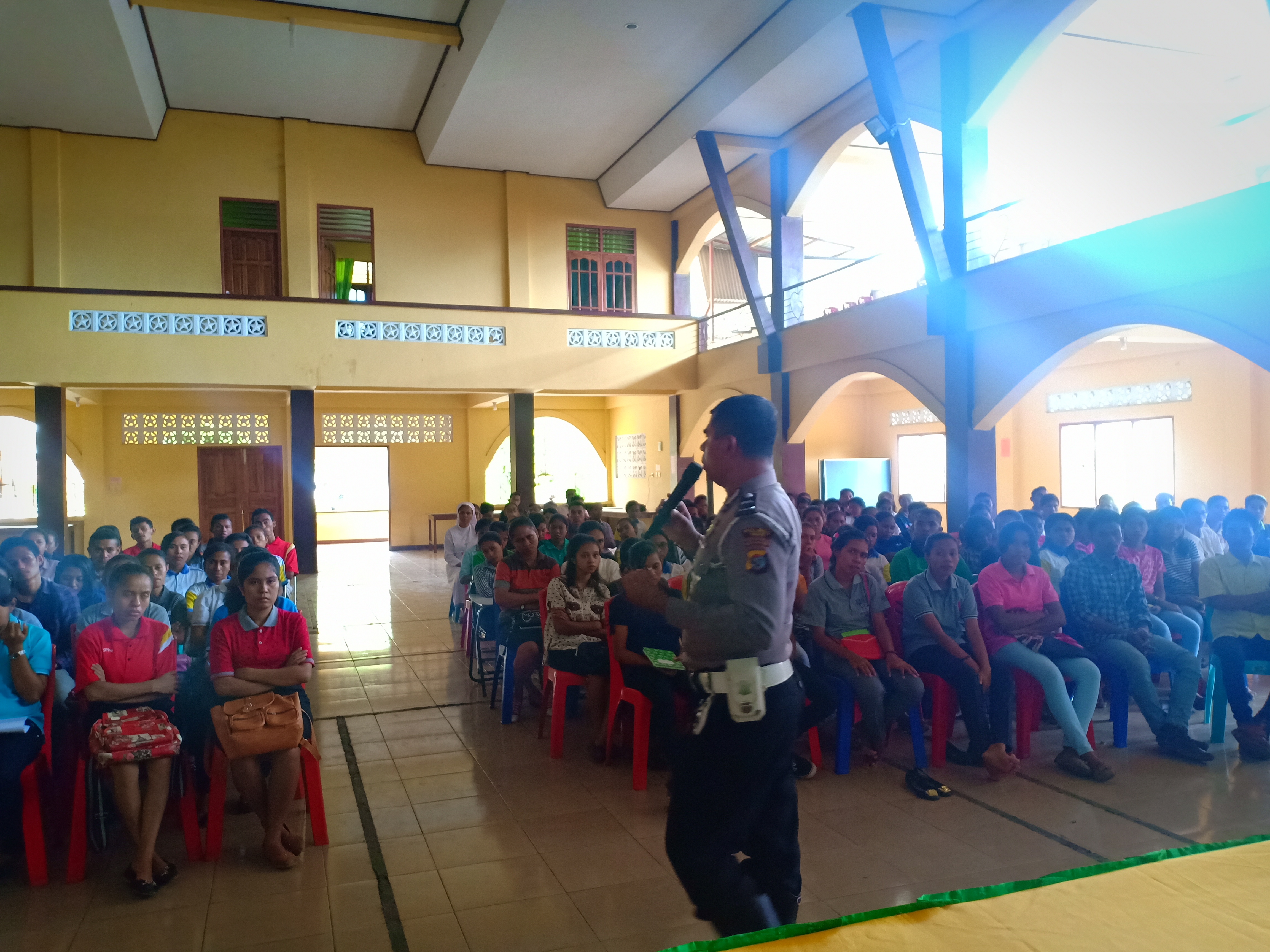 Satlantas Polres Ende Melakukan Sosialisasi Tertib Berlalu Lintas