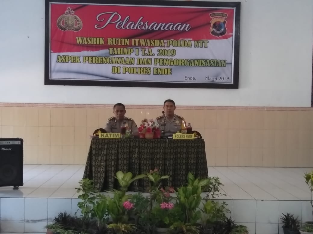 Polres Ende, Terima Kunjungan Tim Wasrik Itwasda Polda NTT