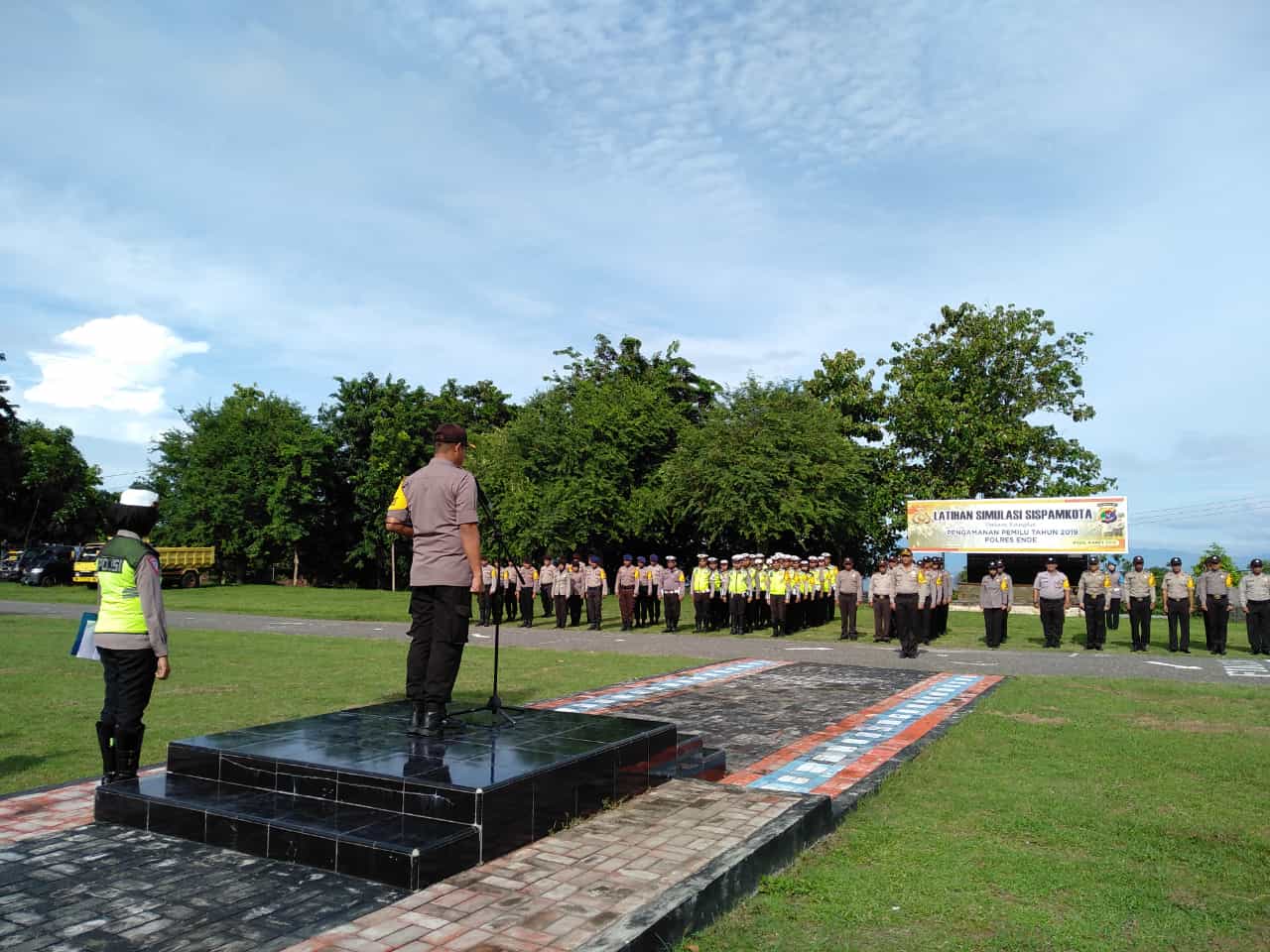 Polres Ende Gelar Latihan Simulasi Sispamkota Jelang Pemilu 2019