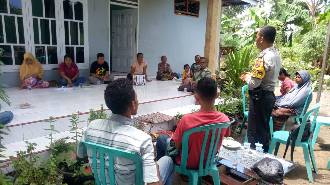 Lakukan Penggalangan, Bripka CBM Perintis S.H Sampaikan Pesan Kamtibmas