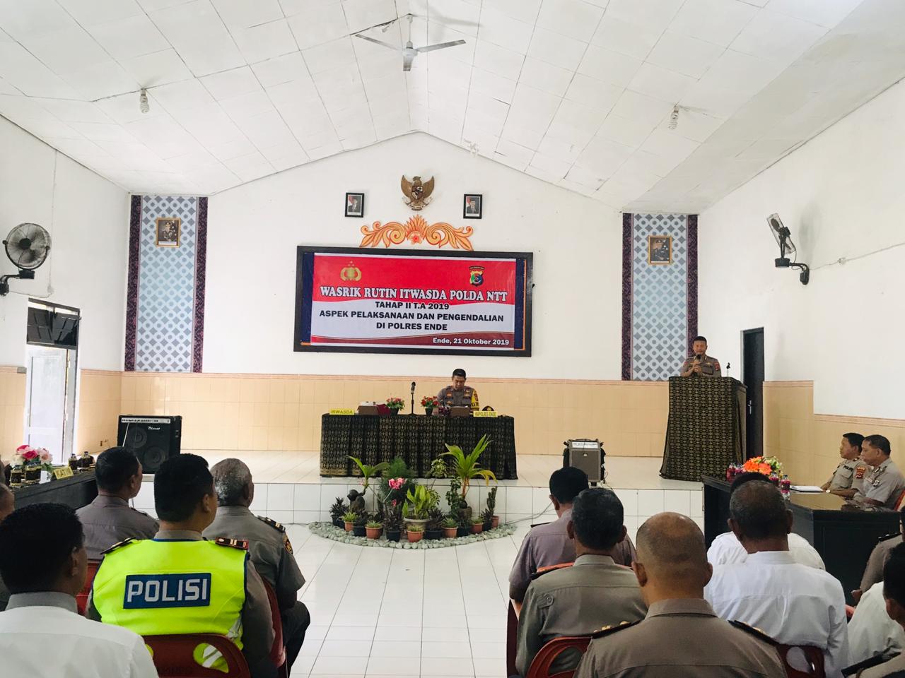 Kapolres Ende Menerima Kunjungan Tim Wasrik Dari Polda NTT