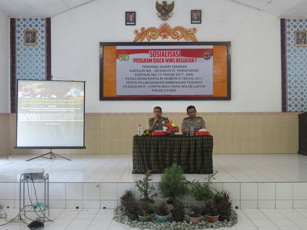 Itwasda Polda NTT Gelar Sosialisasi Quick Wins Program 7 dan E-LHKPN Di Polres Ende