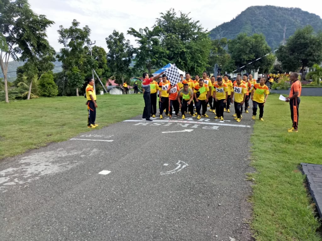 Polres Ende Gelar Tes Kesamaptaan Jasmani Dan Bela Diri Polri Berkala Tahap I Tahun 2020